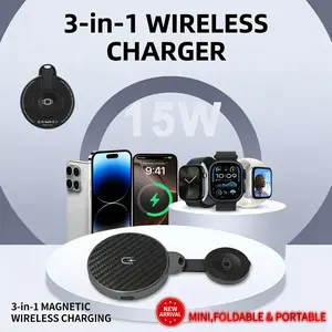 15W Magnetic Wireless Charger Compatible With IPhone 16 12 13 14 15 Pro Max Plus Mini  Fast Charging Phone PD Fast Charger Cable Accessoriesfor Pixel ,Galaxy And More,Various Electronic Products Supporting Wireless Charging