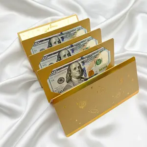 3D Pop Up Accordion DIY Money Gift Box - Luxury Gold Birthday Surprise Box for Cash