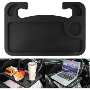 Car Steering Wheel Tray Table Portable Multifunction Laptop Desk for Eating Writing Working Food Snack Drink Holder Non Slip Surface Universal Fit Vehicles