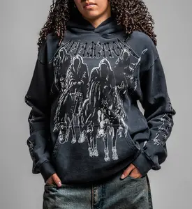 Affliction Women's Pullover Hoodie Black Night