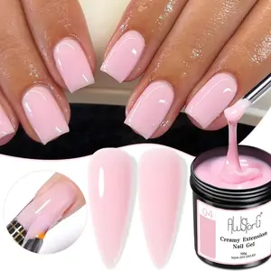 AWStorG 3-Piece (Multi-Pack) 3.53oz Blush Pink Manicure Nail Extension Kit, with Brush, Long-Lasting Hard Building Solution, Nail Supplies, Easter Gift for Mom Gel Nails Kit Gel Nail Polish With Uv Light