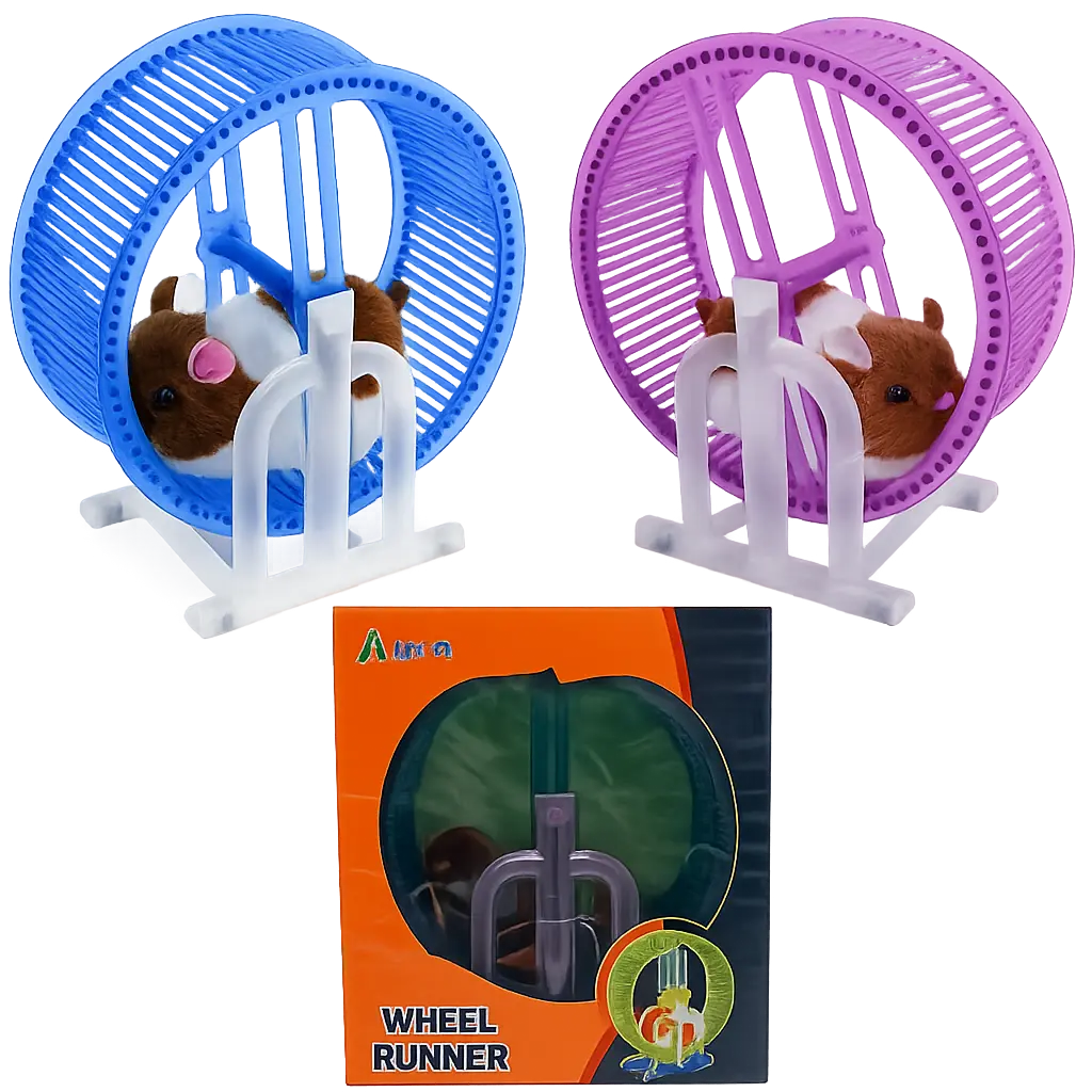 Mechanical Hamster Wheel Toy with Moving Hamster for Kids