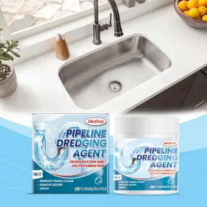 Drain Powder Cleaner, Powerful Formula Dissolves Hair & Grease Quickly, Suitable for Bathroom, Shower, Bathtub, Sink Drain