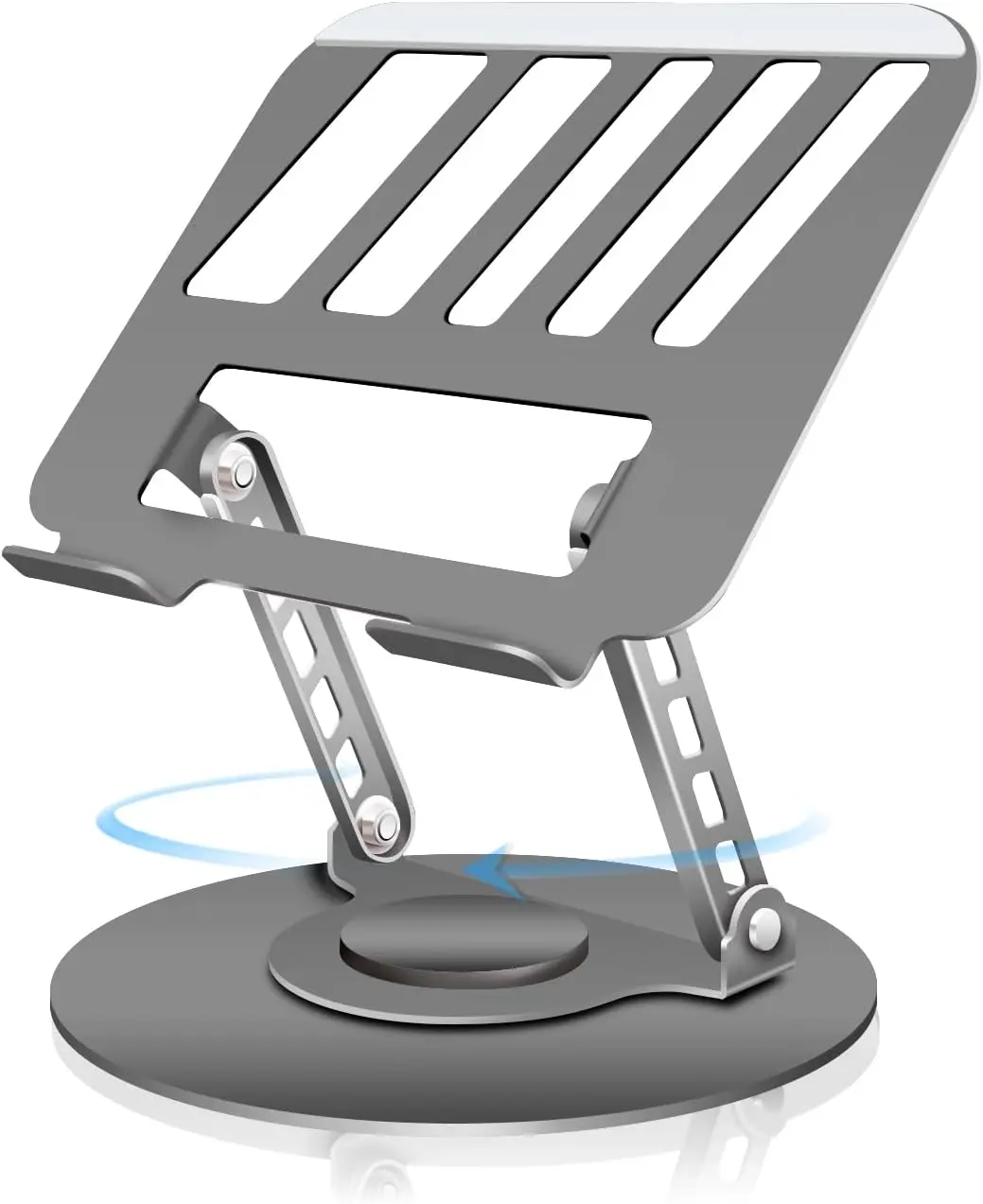 Aluminum Adjustable Laptop Stand - Height Adjusted, Rotates Easily Computer Accessories for Home & Office Desks, Foldable Laptop Support Cooling Holder