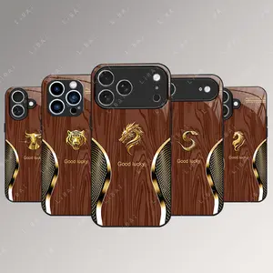 Suitable for iPhone 1716/15/14/13/12/11/ProMax/Pro/E/Plus/Mini New high-end luxury wood grain zodiac mobile phone case New business simple explosion-proof mobile phone case Affordable price Anti-fall and anti-fingerprint-995