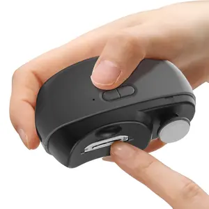 Electric Nail Clipper A multifunctional 2 in 1 electric nail trimmer with ABS body, USB charging cable,  nail fragment storage box, multi-functional nail clipper, one click automatic trimming, 360 ° rotation polishing, smoothing rou Nail Clippers