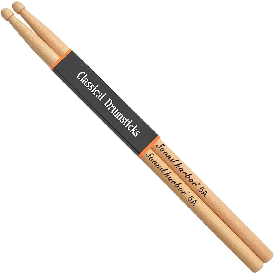 5A Tip Maple Drum Sticks, 1 Pair Fusion Drumstick with Durability, 0.6''x16'' Size for Rock Bands