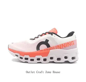 White & Orange Mesh Upper Athletic Sneakers - Lightweight Non-Slip Sole, Cloud-Like Cushioning for All-Day Wear, Casual Running Shoes for Men & Women
