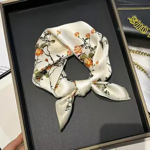 Elegant square scarf for women, women’s silk scarf, silk headscarf, floral style, faux silk scarf, multifunctional neck scarf, hair accessory, girls’ accessories, women’s silk scarf—an ideal gift for friends and family.
