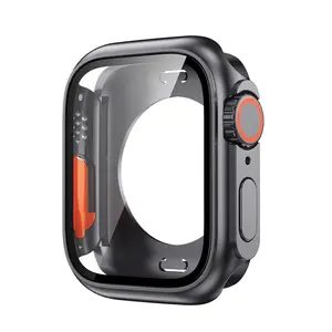 National Day Offers Full Coverage Protective Smart Watch Case, Full Coverage Smart Watch Protector for Apple Watch Series 40mm 41mm 44mm 45mm Watch Screen Cover Accessories