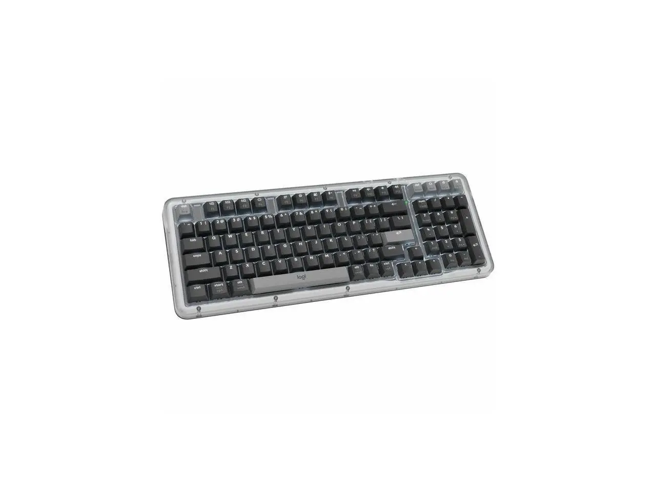 Logitech Alto Keys K98M Wireless Mechanical Keyboard, Customizable Keyboard with Vibration Absorbing Gasket, Backlit Keys, Graphite - Wireless Connectivity - Bluetooth/RF - 2.40 GHz - USB Type A Inter