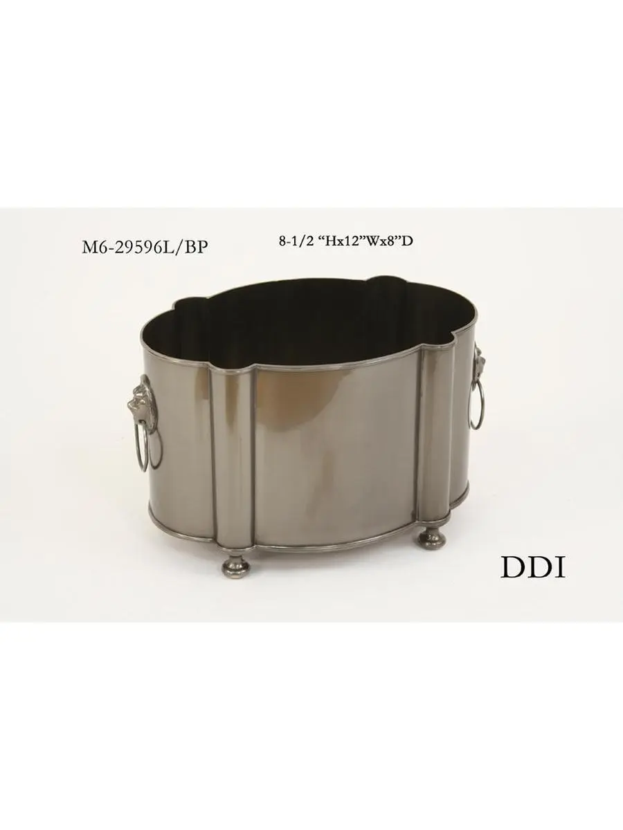 Distinctive Designs International Inc M629593LBP Oval Planter W/Lion Face Hdls