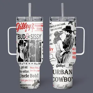 Urban Cowboys Tumbler, Vintage Gift For