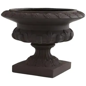 Nearly Natural Iron Finished Decorative Urn