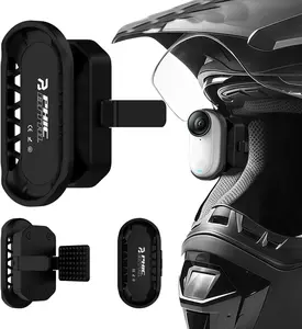 Motorcycle In-helmet POV Mount Fit for Insta360 GO 3S/GO 3 Action Camera, Anti-Slip Clip & Magnetic 1-Second Quick Release, 360° Adjustable POV Mount for Full Face/3/4/Off-rodad/Flip-up Helmets