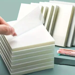 A pack of 50 transparent post-it notes-transparent post-it notes waterproof self-adhesive translucent post-it notes for book notes and diaries, school and office with transparent post-it notes
