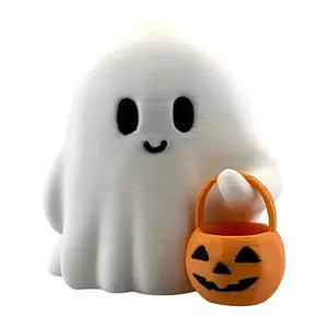 Cute Resin & Pumpkin Halloween Decorations, Indoor Outdoor Desktop Ornament, Home Desk Party Supplies
