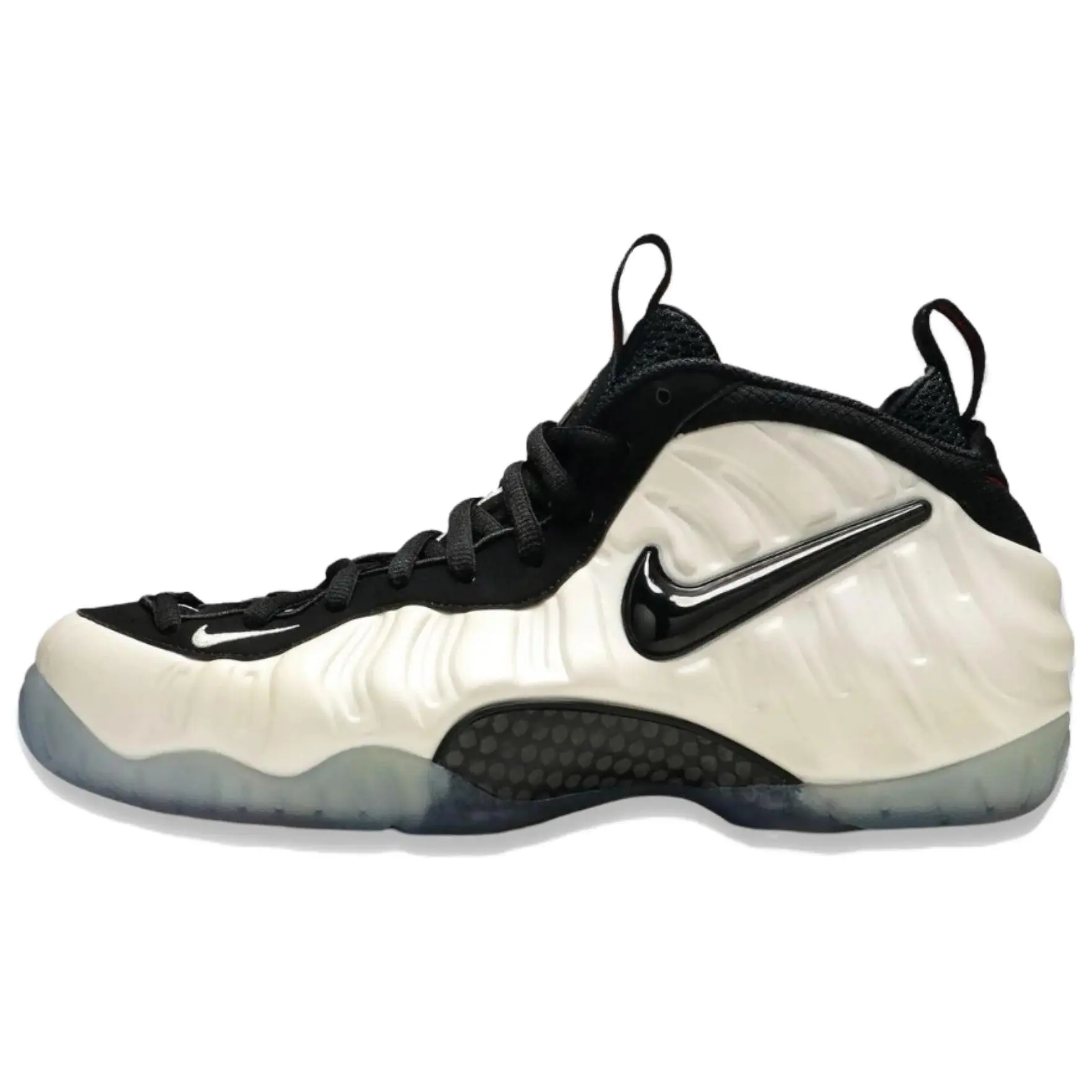 Nike Foamposite Pro Retro Men's Basketball Shoes - White Black 2025 Edition, Male Casual Trainers