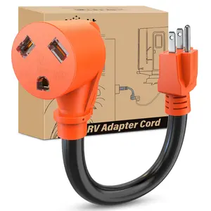 Nilight RV Power Adapter Cord - 15A to 30A 110V Outdoor PVC Flexible Pure Copper 10 Gauge Conductor, ETL Listed & Certified, 5-15P to TT-30R Weatherproof Heavy Duty for RVs, Campers Pvc