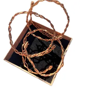 Copper 3 Piece Set Hand Braided Bracelets - Elegant Design with Multi-Strand Wire
