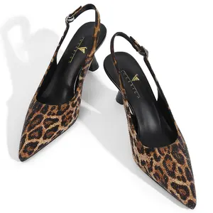 Women's Kitten Heels Slingback Low Heel Dress Shoes Closed Toe Pumps Rhinestone Pointed Toe Sparkly Sling Back Bridal Wedding Party