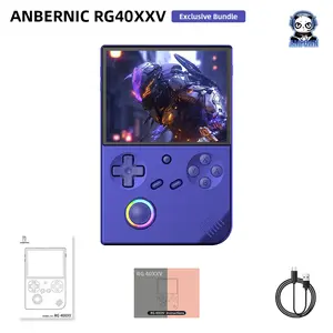 ANBERNIC RG40XXV Retro Pocket Gaming Console with Built-in Linux OS, Retro Video Game Console, RGB Lighting Effects, 4.0-inch IPS Screen, Portable Pocket Video Player White Protection