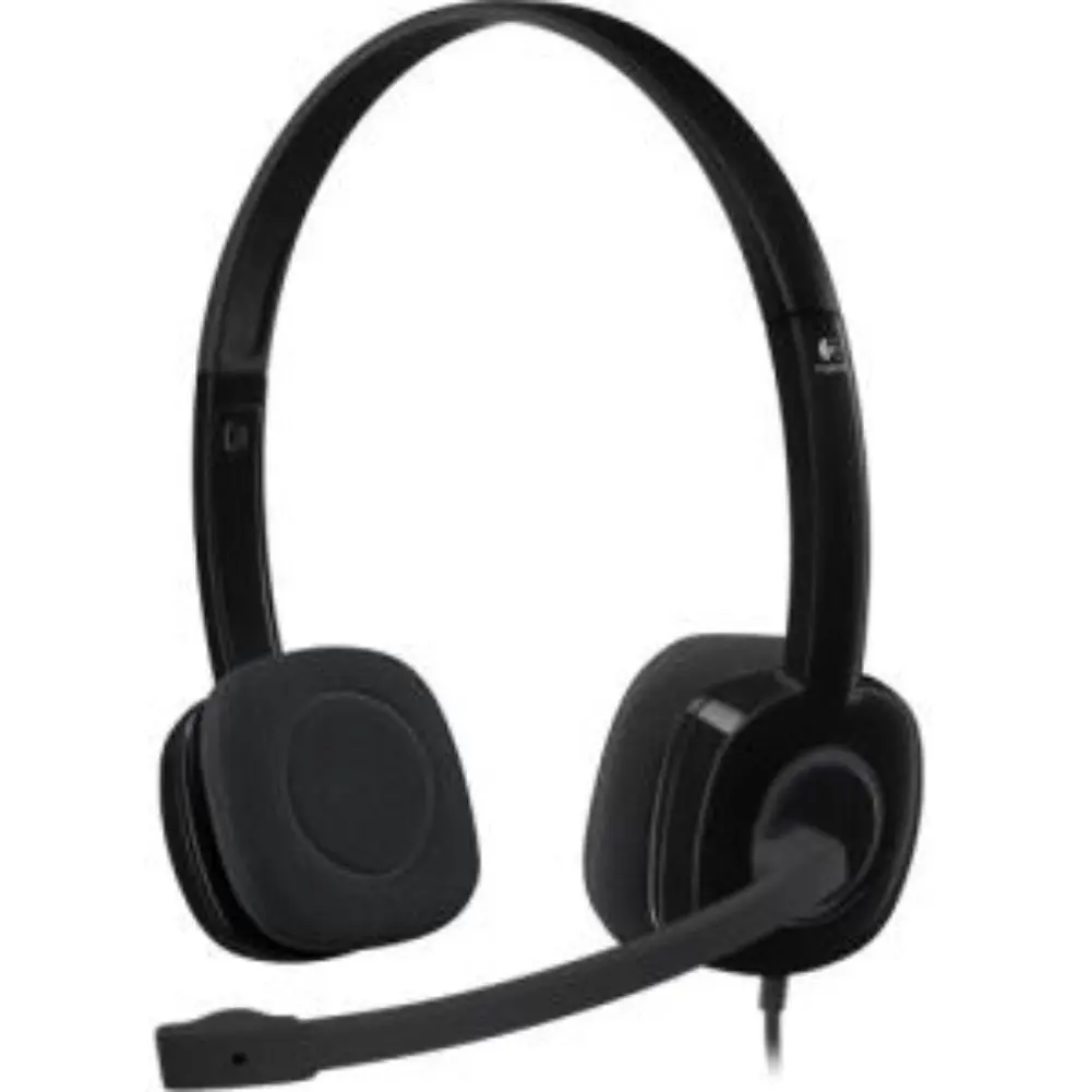 Logitech H151 Lightweight Stereo Sound Headphones, Overhead Headset with Adjustable Headband, Wired Audio Device for Audio Needs
