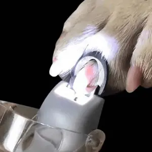 LED Light Pet Nail Clipper - Suitable For Trimming Cat And Dog Nails And Claws, Features A 5x Magnifying Glass, Doubles As A Nail Collector, With Quick-Cutting Steel Blades.