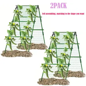 47.24x15.75 Inch Cucumber Climbing Frame, Durable Plastic Frame, Ideal for Outdoor Climbing Plants Vegetables Flowers, Perfect Gardening Support