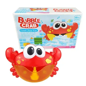 Crab Bubble Machine Toy for Bath Time, Electric Musical Crab Bath Toy for Infants and Toddlers, Fun Water Play for Boys and Girls, Bath Bubble Maker