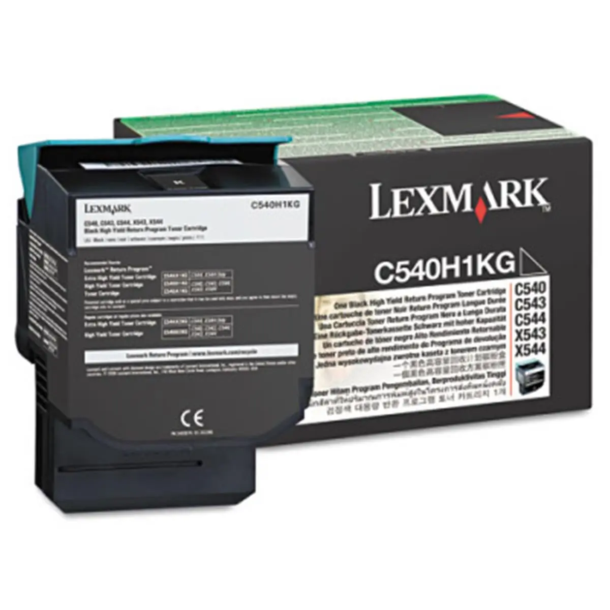 Lexmark LEXC540H1KG Black Laser Printer Cartridge, 1-High Yield Return Program, 2500 Pages, Intuitive Installation, Consistent Results, Compatible with Lexmark X544N Series