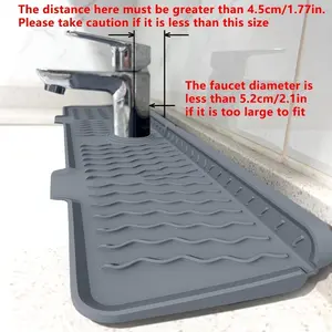 Durable Non-Slip Sink Mat, Inclined Drain Design, Foldable /, Easy Clean Silicone Material, Perfect for Sinks, Dishwasher, Washer