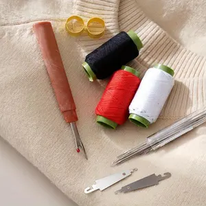 34-piece sewing tool set - manual threading needle/hand-sewing thread/steel needle set 1, suitable for seniors, sewing enthusiasts, home patchwork, clothing and fabrics, handcrafted DIY sewing | Father's Day gift/Practical Easter/