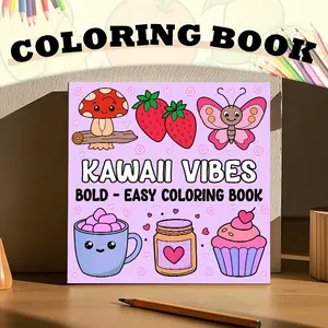 Adult Coloring Book Simple & Easy to Use, Bold Colors, Perfect for Daily Leisure Entertainment, 1pc (pens Not Included)