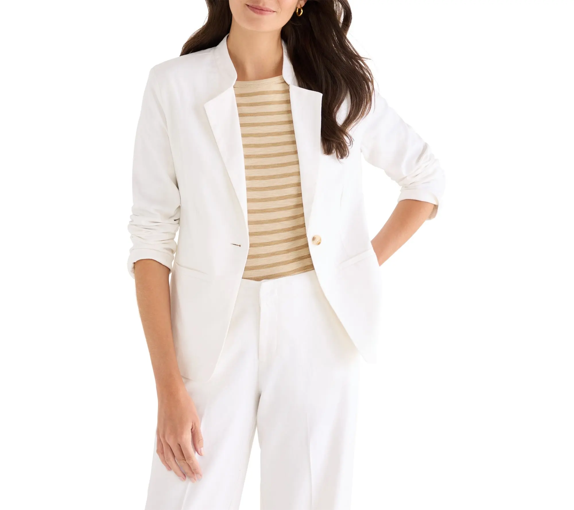 NIC+ZOE Stretch Linen Eva Blazer