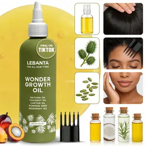 LeBanta Wonder Growth Oil - 100% Pure Batana Oil Blend with Castor, Pumpkin Seed, Coconut & Rosemary | Nourishing Treatment for Thicker, Stronger, Healthier Hair - 4oz