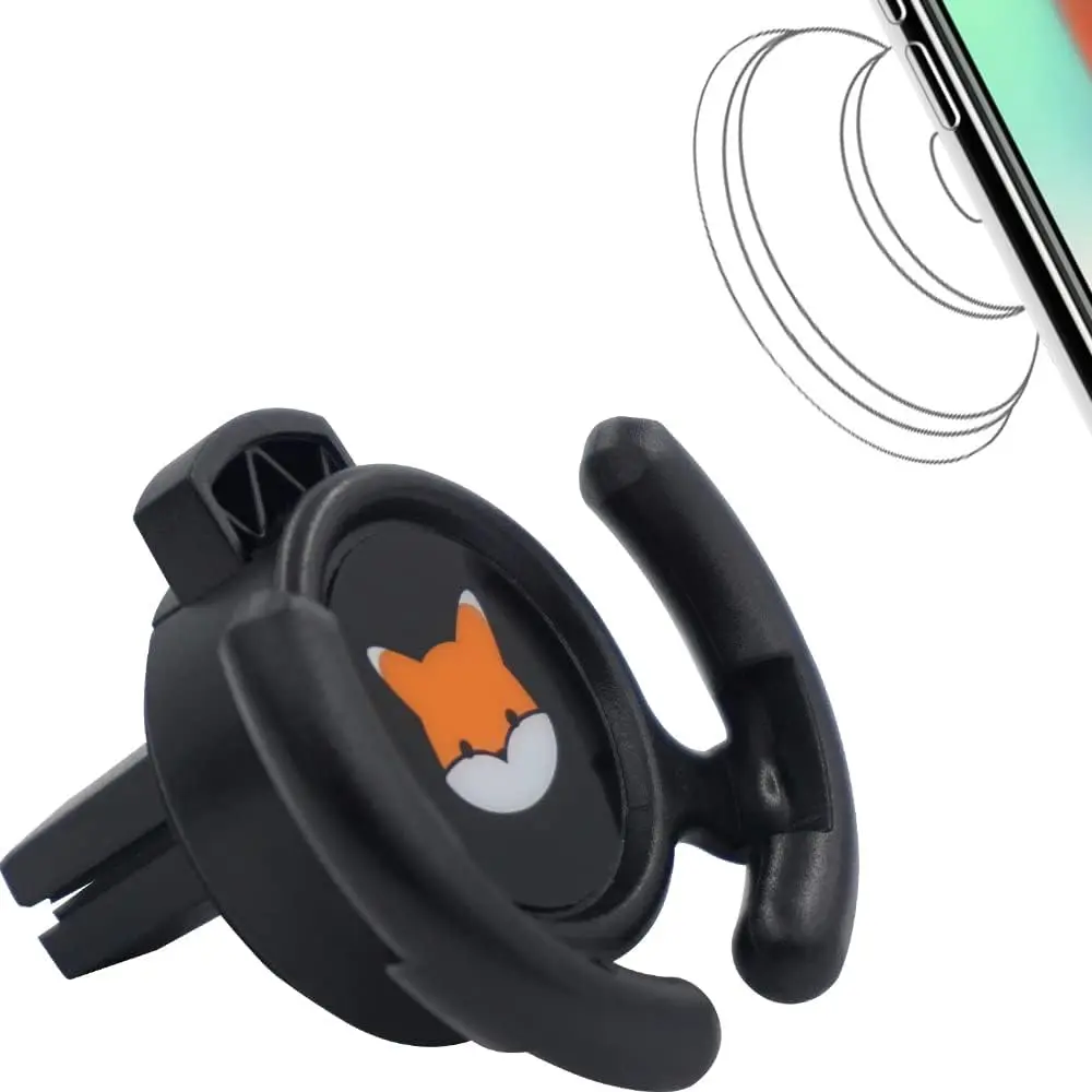 Vent Mount Holder - Compatible with Popsocket -  Mount Made for Pop Socket Grips Collapsible Phone Holder for Pop Mount with Secure AC Vent Clip, Horizontal Air Vent ONLY (Black)