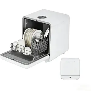 Garvee Countertop Dishwasher, Portable Mini Compact Dishwasher with Faucet & Manual 5L Water Tank and 6 Wash Programs, Perfect for Small Spaces Like Apartment, Dorm, Boat, Camper/RV