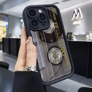Retro tape record pattern Phone Case Suitable for iPhone 17 16e 16 15 14 13 12 11 Mini Pro Max Air X XR XSMAX 8 7 Plus Anti Fall Soft TPU Back Cover