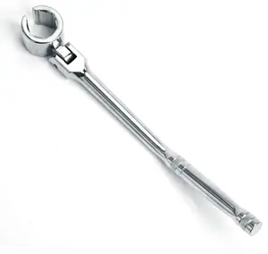 Auto Oxygen Sensor Wrench 7/8" with Contour Handle and Flexible Head Chrome-Vanadium Steel Heavy Duty Tool for Maintenance