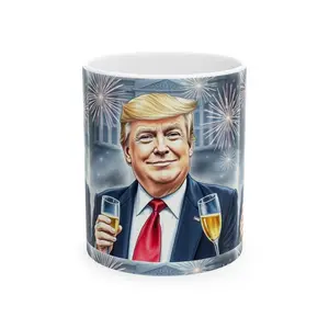 Trump Celebration Mug - 11oz & 15oz, Funny Coffee Cup, Political Gift, Unique Collectible, Tea Mug, Birthday, Party Favor
