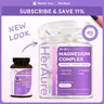 HerAure 20-in-1 1685mg Magnesium Complex - Magnesium Glycinate, 11 Other Forms, B6, Zinc, Slippery Elm, Vegan, Gluten-Free for Cleaner Daily Choices, Clearer Thinking, Daily Mental Balance Support, Stress Relief, Sleep Comfort,Wellness,supplementsthatwork