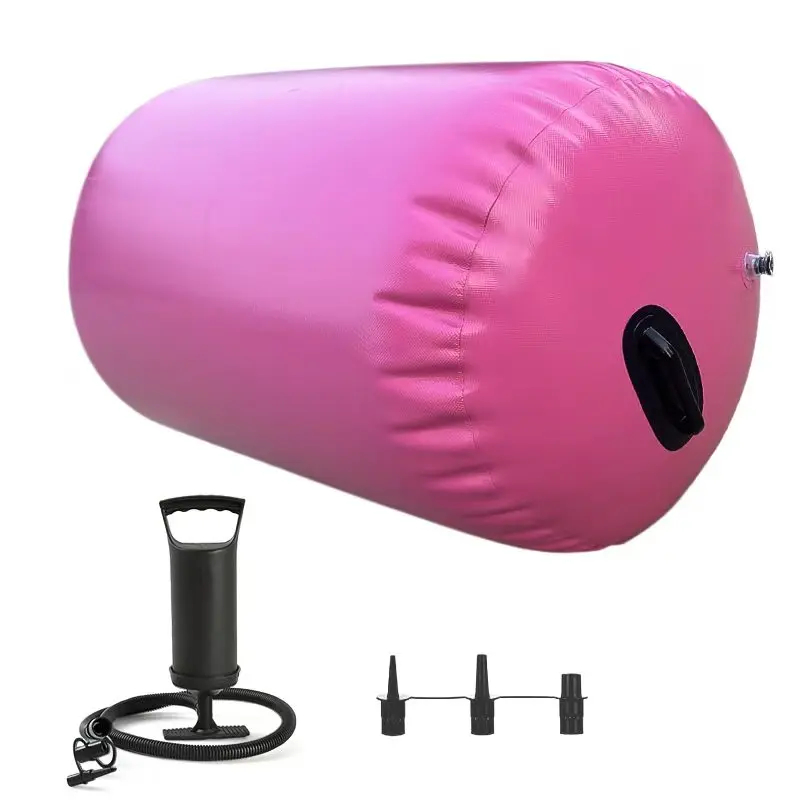 Gymnastics equipment with handle air pump: gymnastics roller/air cushion barrel; round inflatable air cushion roller, suitable for home, gym, yoga, and cheerleading.