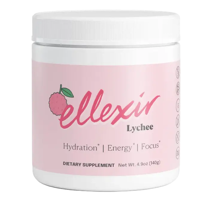 Ellexir Lychee Electrolyte Hydration Powder - Flavor-First, Fast Absorption, B-Vitamin Complex, Caffeine-Free Option for Workout & Daily Hydration