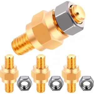 8-Piece Side Post Battery Terminal Adapter - 3/8 16 Bolts Standard Battery Post Stud Extender Screws