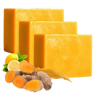 16-Pack Artisanal Turmeric Bar Soaps, Lemon-Kojic Acid Formula Dual-Use Cleanser - Hydrating Daily Body Care for Deep Cleansing & Skin Nourishment (Beauty & Personal Care, Bath & Shower)