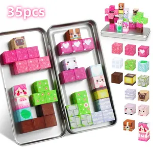 Vacation Theme Magnetic Building Blocks Toy Set, Building Sets, Travel Set, Sensory Toys, Birthday Gift, Holiday Gifts, DIY Fun for Boys and Girls