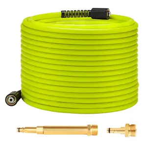 High Pressure Washer Hose, 50 FT Power Washer Hose, Kink Resistant High-pressure Washing Extension Hose with M22-14mm Fittings, Heavy Duty Tool Accessories, Hardware