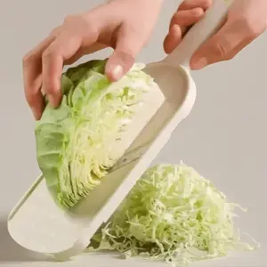 Japanese Style Beige Cabbage Slicer,1 Count Multifunctional Vegetable Salad Slicer for Cabbage,Grater & Cutter, Plastic Kitchen Utensils & Gadgets, Kitchenware, Adjustable Easy Clean Multi-Purpose Kitchen