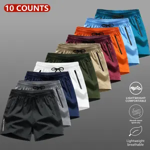 Mul-Pack Men's Quick Dry Tech Training Shorts |   Multi-Color Zipper Pocket Gym Bottoms Lightweight quick-dry fabric with zipper pockets, elastic drawstring waist, and breathable stretch. Ideal for workouts, running, and daily summer wear.